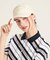 マンシングウェア MUNSINGWEAR 吸汗速乾 バイアスストライプ裾リブ半袖ポロシャツ