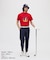 マンシングウェア MUNSINGWEAR 【70周年記念】Sunscreen NIR プリント半袖モックネックシャツ