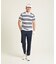 マンシングウェア MUNSINGWEAR 吸汗速乾先染めボーダー半袖ポロシャツ