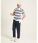 マンシングウェア MUNSINGWEAR 吸汗速乾先染めボーダー半袖ポロシャツ