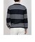 マンシングウェア MUNSINGWEAR 吸汗速乾先染めボーダー長袖ポロシャツ
