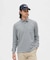 マンシングウェア MUNSINGWEAR HEAT NAVI ボーダー台衿付き長袖ポロシャツ