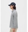 マンシングウェア MUNSINGWEAR HEAT NAVI ボーダー台衿付き長袖ポロシャツ