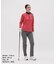 マンシングウェア MUNSINGWEAR ロゴジャカードハーフジップ長袖シャツ