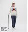 マンシングウェア MUNSINGWEAR ブロッキングジャカードクルーネックセーター