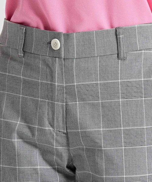綿混／ストレッチ】先染めチェック9分丈パンツ｜デサント ストア