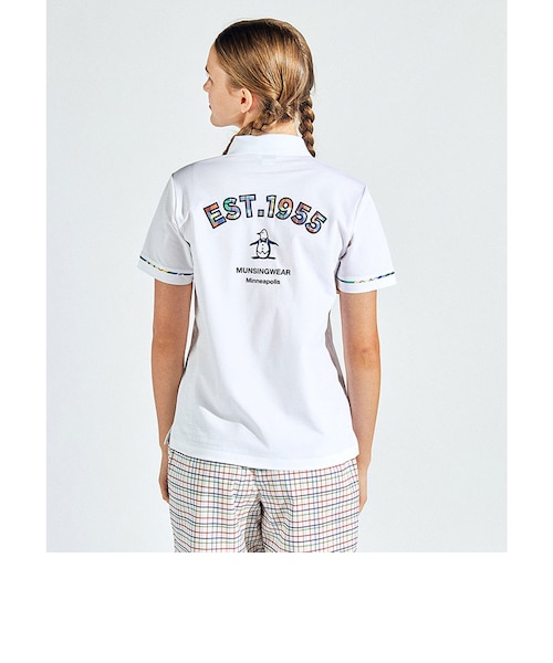 新品　マンシングウェア　アウトラスト鹿の子ロゴプリント半袖シャツ Lサイズ マンシングウェア MUNSINGWEAR 鹿子半袖シャツ｜デサント ストア
