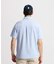 マンシングウェア MUNSINGWEAR シアサッカーストライプ台襟付き半袖ポロシャツ