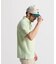 マンシングウェア MUNSINGWEAR シアサッカーストライプ台襟付き半袖ポロシャツ