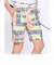 接触冷感 総柄ハーフパンツ