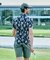 ルコックスポルティフ ゴルフ le coq sportif golf 小柄プリント半袖シャツ