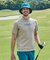ルコックスポルティフ ゴルフ le coq sportif golf ロゴプリントモックネックミドラーシャツ
