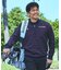 【武井壮着用】防風裏地付きヘリンボンハーフジップセーター