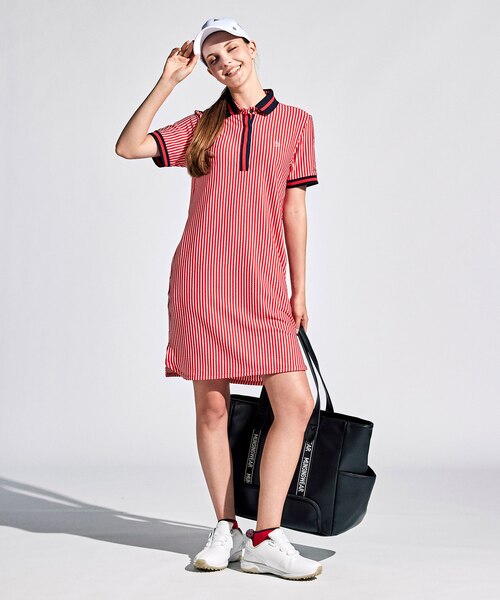 SEASON COLLECTION」SUNSCREENストライプジャカードワンピース