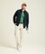 マンシングウェア MUNSINGWEAR 国旗ジャガードスタンドジップカットソー