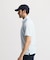 マンシングウェア MUNSINGWEAR ストレッチシアサッカーストライプ台襟付き半袖ポロシャツ
