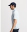 マンシングウェア MUNSINGWEAR ストレッチシアサッカーストライプ台襟付き半袖ポロシャツ