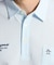 マンシングウェア MUNSINGWEAR ストレッチシアサッカーストライプ台襟付き半袖ポロシャツ