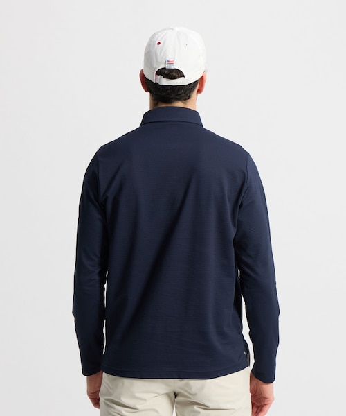 マンシングウェア MUNSINGWEAR ハウンドトゥース柄台衿付き長袖