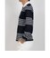 マンシングウェア MUNSINGWEAR 吸汗速乾先染めボーダー長袖ポロシャツ