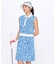 接触冷感 総柄ノースリーブワンピース