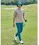 ルコックスポルティフ ゴルフ le coq sportif golf ロゴプリントモックネックミドラーシャツ
