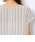 シルクデシンストライプ Vネックブラウス