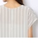 シルクデシンストライプ Vネックブラウス