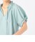 プロセスドコットン ネックフリルブラウス