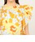 H.ムタビリスプリント ラッフルスリーブブラウス
