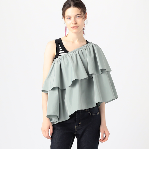 Tomorrowland×金子綾】ポリエステルシルクタフタチュチュブラウス 別注