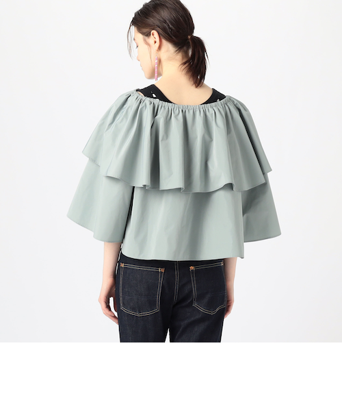 Tomorrowland×金子綾】ポリエステルシルクタフタチュチュブラウス 別注