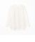 コットンシルク バックギャザーシャツ