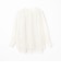 コットンシルク バックギャザーシャツ