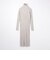 ウーステッドウールリブ ハイネックワンピース