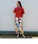 ハンドペインティングプリント イージーストレートパンツ