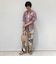 ハンドペインティングプリント イージーストレートパンツ