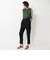 ポリエステルツイル フロントタックテーパードパンツ
