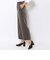 ポリエステルベルベット クロップドストレートパンツ
