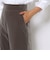 ポリエステルベルベット クロップドストレートパンツ