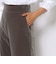 ポリエステルベルベット クロップドストレートパンツ