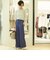 シャンブレーツイル ベルテッドワイドパンツ