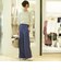 シャンブレーツイル ベルテッドワイドパンツ