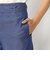シャンブレーツイル ベルテッドワイドパンツ