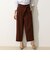 リネンレーヨン ワイドクロップドパンツ