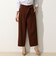リネンレーヨン ワイドクロップドパンツ