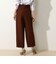 リネンレーヨン ワイドクロップドパンツ