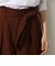 リネンレーヨン ワイドクロップドパンツ