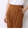 レーヨンストレッチ タックテーパードパンツ