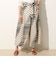 トライバルプリント ベルテッドガウチョパンツ